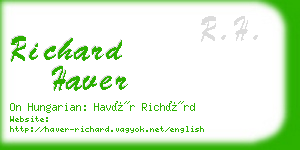 richard haver business card